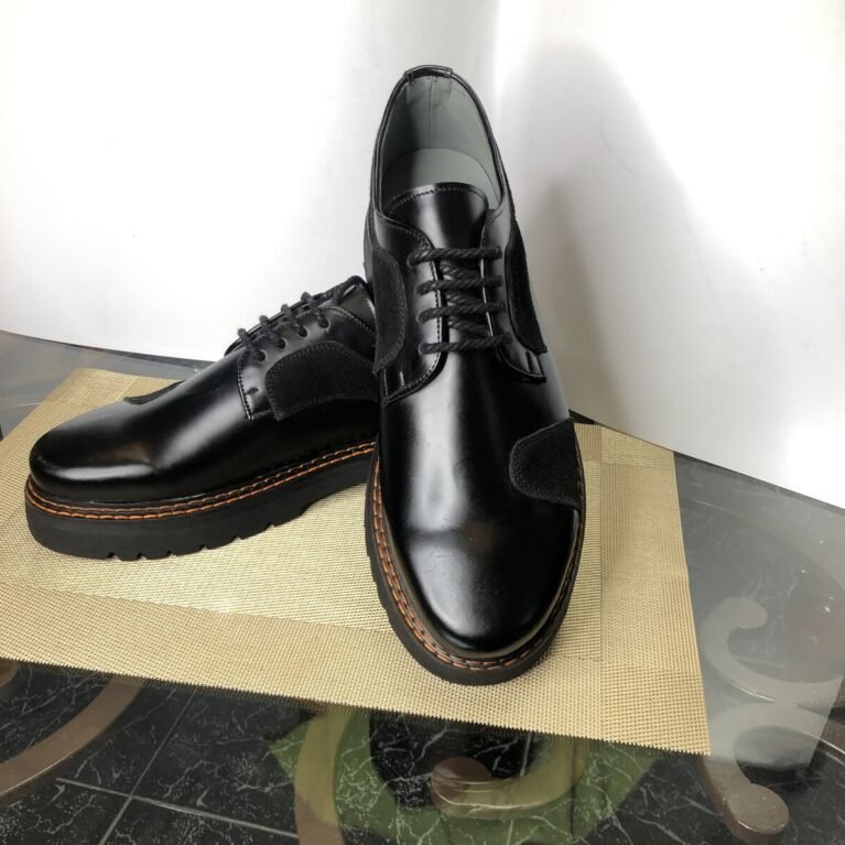 Suede-Patch Chunky-Sole Derby Shoe